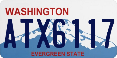 WA license plate ATX6117