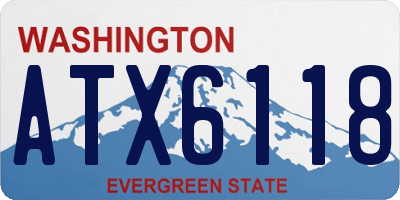 WA license plate ATX6118