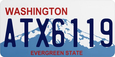 WA license plate ATX6119