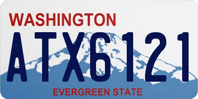 WA license plate ATX6121