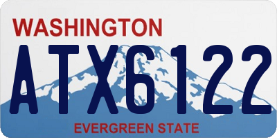 WA license plate ATX6122