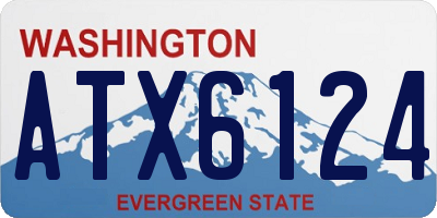 WA license plate ATX6124