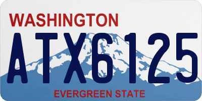 WA license plate ATX6125