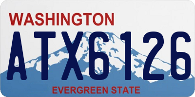 WA license plate ATX6126