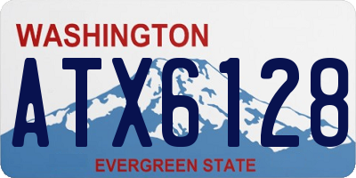 WA license plate ATX6128