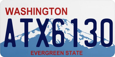 WA license plate ATX6130