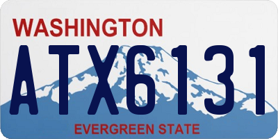 WA license plate ATX6131