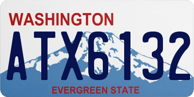 WA license plate ATX6132