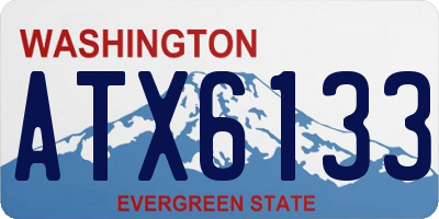 WA license plate ATX6133