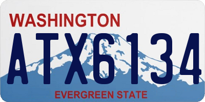 WA license plate ATX6134