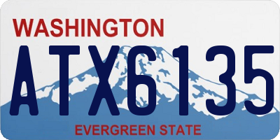 WA license plate ATX6135