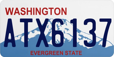 WA license plate ATX6137