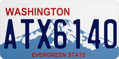 WA license plate ATX6140