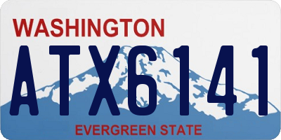 WA license plate ATX6141