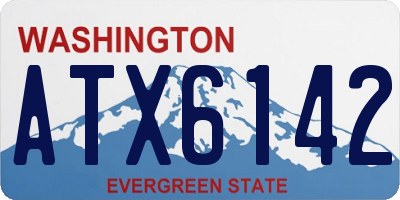 WA license plate ATX6142