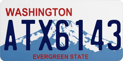 WA license plate ATX6143