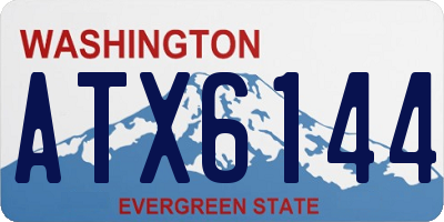 WA license plate ATX6144