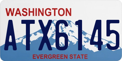 WA license plate ATX6145