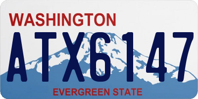 WA license plate ATX6147