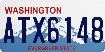 WA license plate ATX6148