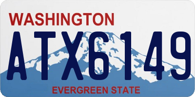 WA license plate ATX6149