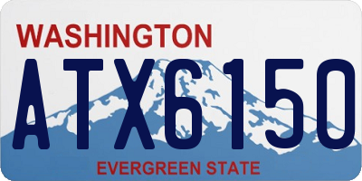 WA license plate ATX6150
