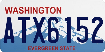 WA license plate ATX6152