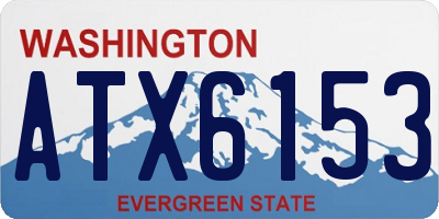WA license plate ATX6153