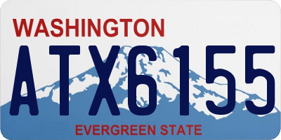 WA license plate ATX6155