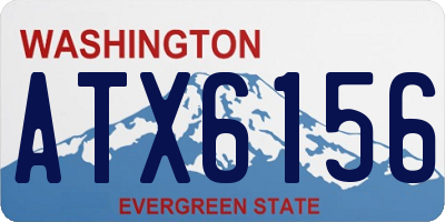 WA license plate ATX6156