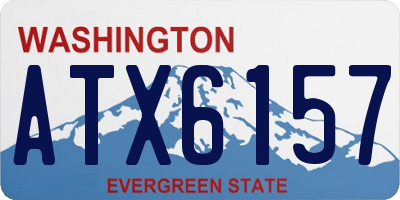 WA license plate ATX6157