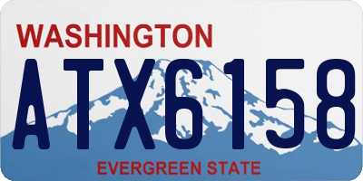 WA license plate ATX6158