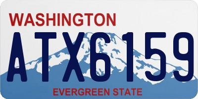 WA license plate ATX6159
