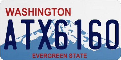 WA license plate ATX6160