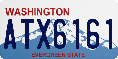 WA license plate ATX6161