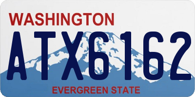 WA license plate ATX6162