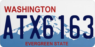 WA license plate ATX6163