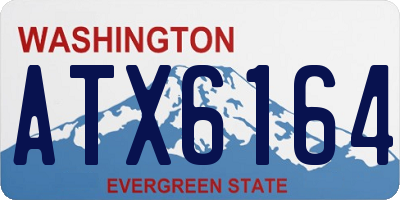 WA license plate ATX6164