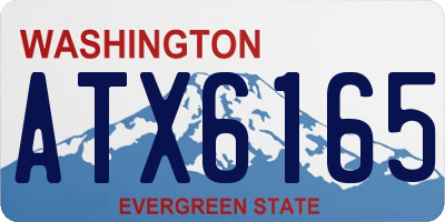 WA license plate ATX6165