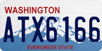 WA license plate ATX6166