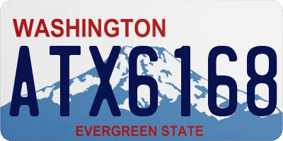 WA license plate ATX6168