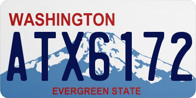 WA license plate ATX6172
