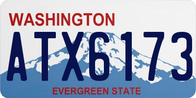 WA license plate ATX6173