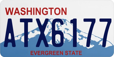 WA license plate ATX6177