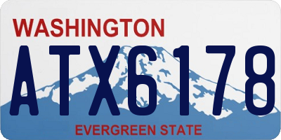 WA license plate ATX6178