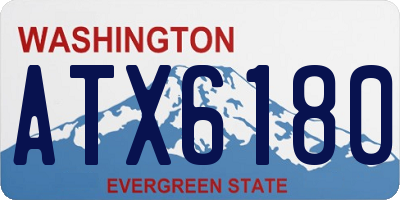 WA license plate ATX6180