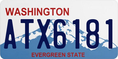 WA license plate ATX6181