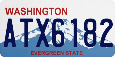WA license plate ATX6182