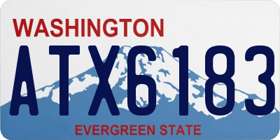 WA license plate ATX6183