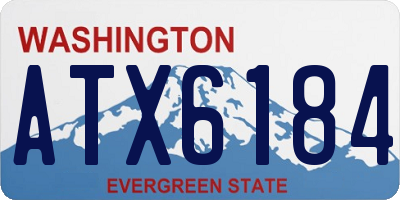 WA license plate ATX6184